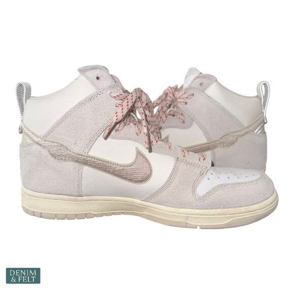 Nike Dunk High Notre Light Orewood Brown White Red Sneakers Men’s Size 10 - Picture 12 of 16